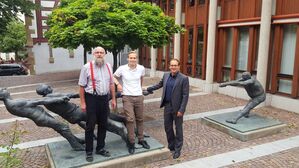 Bundestagskandidat Thomas Utz bei Bürgermeister Robert Feil